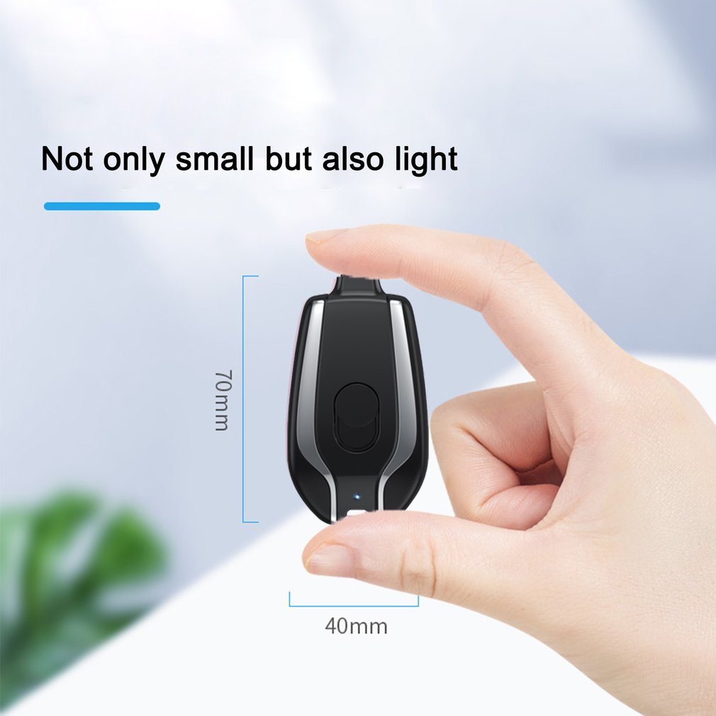 Pocket Power: 1500mAh Mini Keychain Charger with Type-C