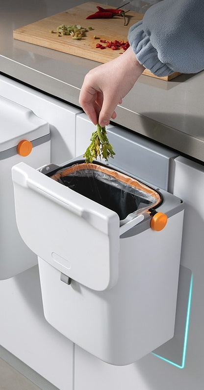 Wall-Mounted Dual-Use Trash Can