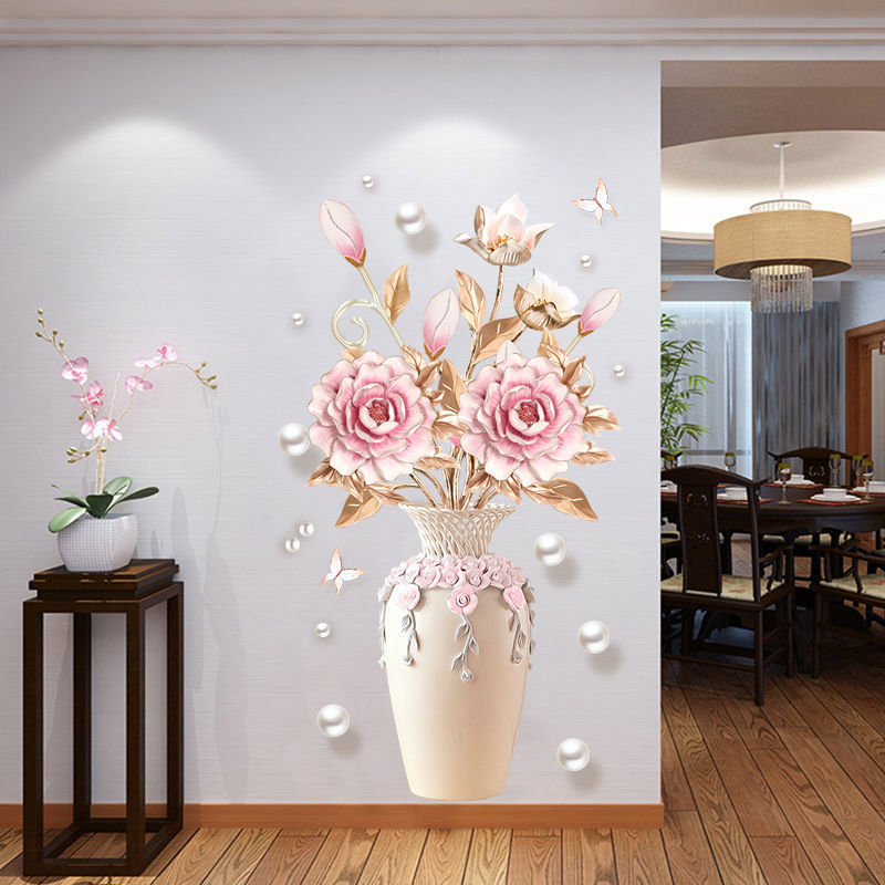 Room Creative Decorative Wallpaper Vase Wall Sticker