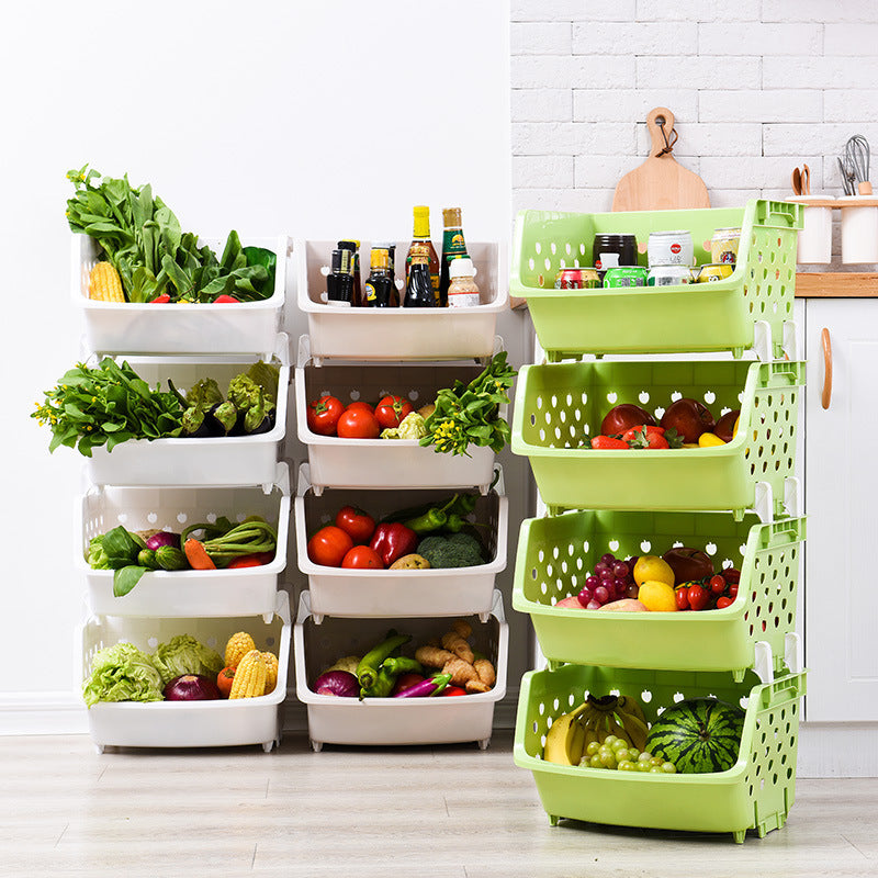 Stackable Kitchen Vegetable Storage Basket Rack