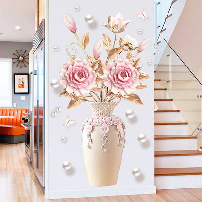 Room Creative Decorative Wallpaper Vase Wall Sticker