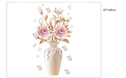 Room Creative Decorative Wallpaper Vase Wall Sticker