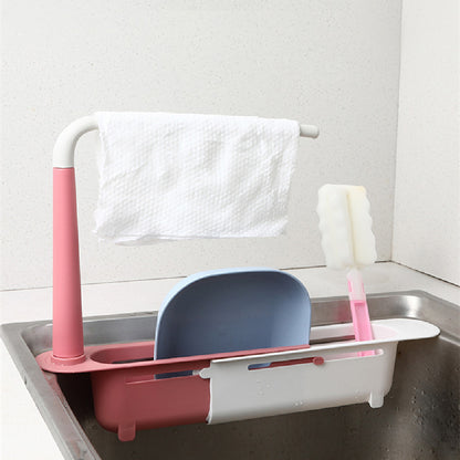 Kitchen Storage Sink Storage Shelf Retractable